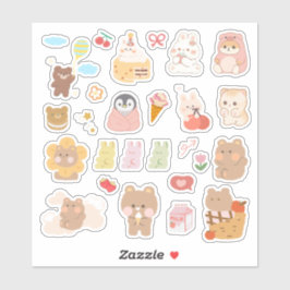 Adesivo de Animal Kawaii Fofo