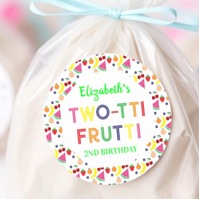 Adesivo de Aniversário de 2 anos Fruit Two-tti Fru (Criador carregado)