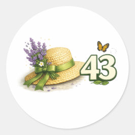 Adesivo de aniversário de 43 anos para amantes de 