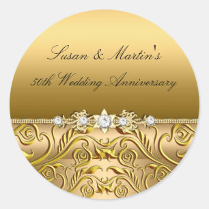Adesivo de Aniversário de 50 Anos de Casamento em 