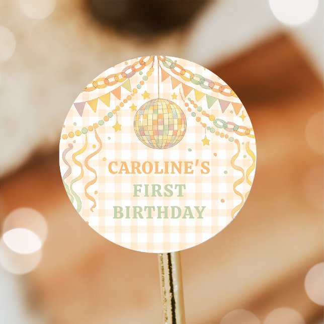Adesivo de Aniversário de Bola de Discoteca Capric (Criador carregado)