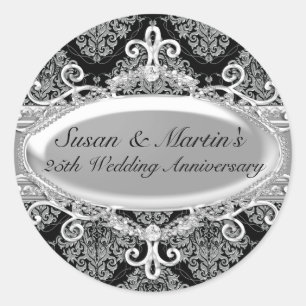 Adesivo de Aniversário de Casamento de 25 anos em 