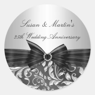 Adesivo de Aniversário de Casamento de 25 anos Flo