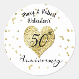 Adesivo de Aniversário de Casamento de 50 anos Con
