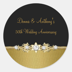 Adesivo de Aniversário de Casamento de 50 anos Dia