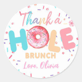 Adesivo de Aniversário de Doce Donut