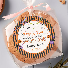 Adesivo de Aniversário de Halloween Assustador