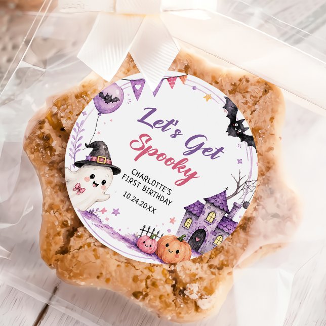 Adesivo de Aniversário de Halloween Vamos Ficar As (Criador carregado)