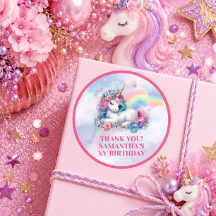Adesivo de Aniversário de Menina Cores Pastel Unic