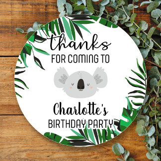 Adesivo de Aniversário de Urso Koala