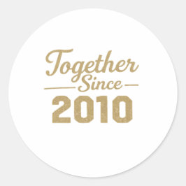 Adesivo de Aniversário Desde 2010 Juntos