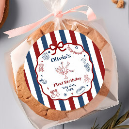 Adesivo de Aniversário Desenhado à Mão para 4 de J
