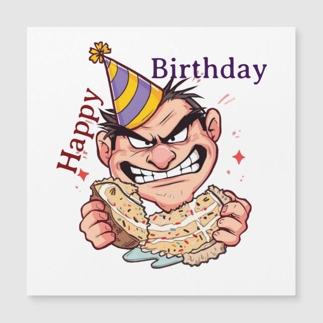 Adesivo de Aniversário Divertido (Frente)