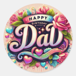 Adesivo de aniversário do papai