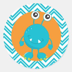 Adesivo de Aniversário do Pequeno Monstro
