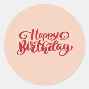 Adesivo de aniversário feliz