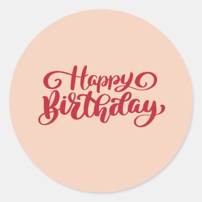 Adesivo de aniversário feliz (Frente)