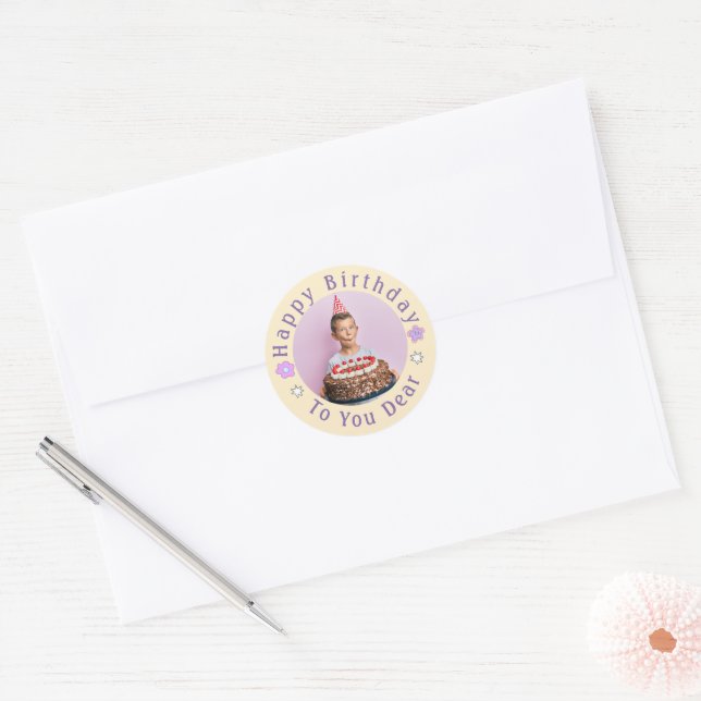 Adesivo de aniversário feliz (Envelope)