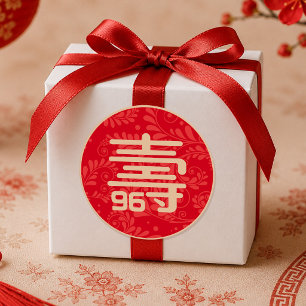 Adesivo de Aniversário "Longevidade" Chinês (qualq