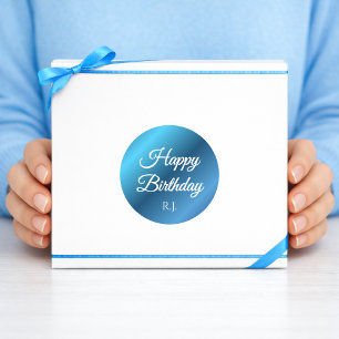 Adesivo de Aniversário Monograma Personalizado