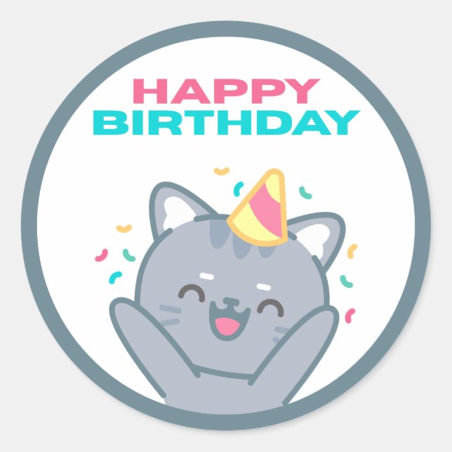 Adesivo de Aniversário Ousado | faça um desejo (Frente)
