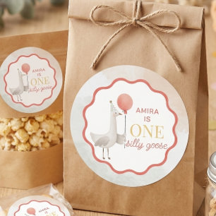 Adesivo de Aniversário Personalizado Silly Goose P