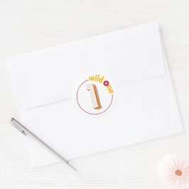 Adesivo de aniversário “Selvagem” retrô | Daisy Gr