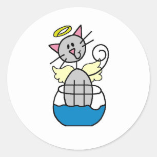 Adesivo de Anjo de Gato