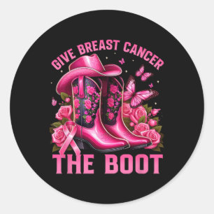 Adesivo Dê ao Cancer da mama a consciência ocidental rosa-