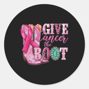 Adesivo Dê Ao Cancer O Cancer De Mama Da Boot Cowgirl Ri R