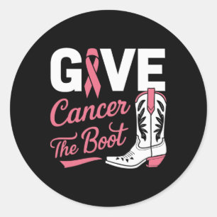 Adesivo Dê Ao Cancer O Cancer De Mama Da Boot Cowgirl Ri R