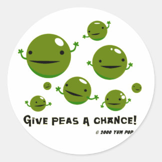 Adesivo Dê ao Peas uma chance