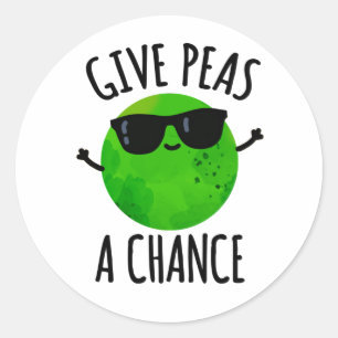 Adesivo Dê Ao Peas Uma Chance De Pea Pun Positivo