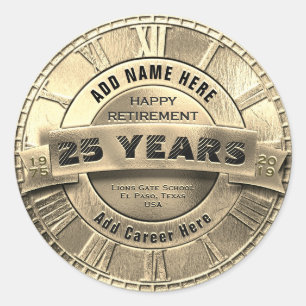 Adesivo de aposentadoria personalizado