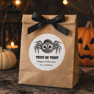 Adesivo de aranha do Dia das Bruxas - Truque ou tr