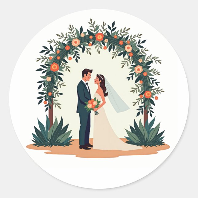 Adesivo de Arco do Amor dos Casais (Frente)