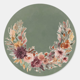 Adesivo de Arco Floral Elegante de Outono