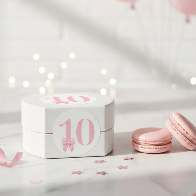 Adesivo de Arco Rosa para Menina de 10 Anos de Ida (Criador carregado)