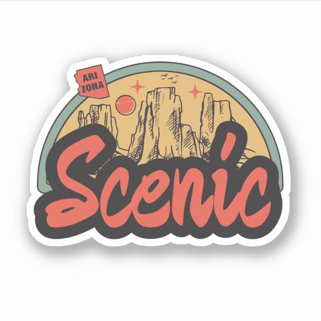 Adesivo de Arizona Paisagístico (Frente)