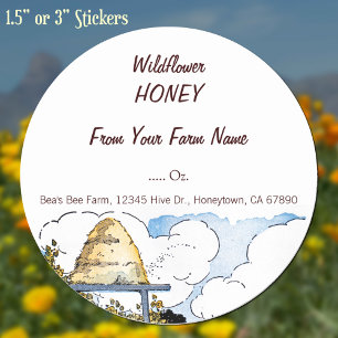 Adesivo de arte da colmeia feliz de mel personaliz