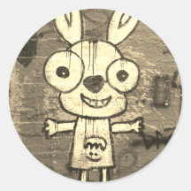 Adesivo de arte de grafite do MONSTRO FELIZ