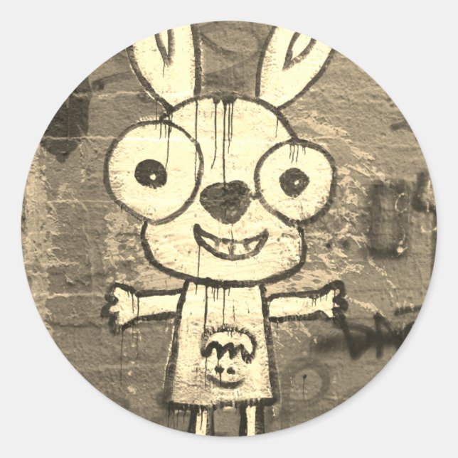 Adesivo de arte de grafite do MONSTRO FELIZ (Frente)