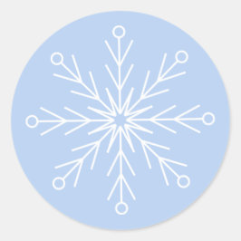 Adesivo de Arte de Linha de Floco de Neve Azul