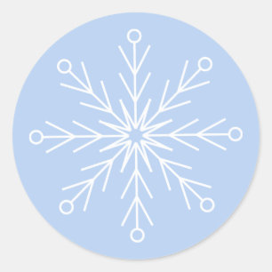 Adesivo de arte de linha de floco de neve azul