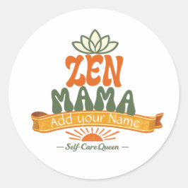 Adesivo de Arte Personalizado Retro Zen Mama Yoga