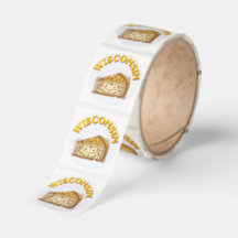 Adesivo de Arte Popular de Queijo Fofo de Wisconsi