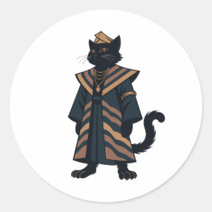 Adesivo de Arte Popular Gato Preto do Faraó