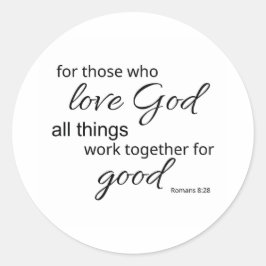 Adesivo de Arte Romanos 8:28