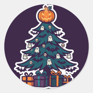 Adesivo de Árvore de Natal Assombrada