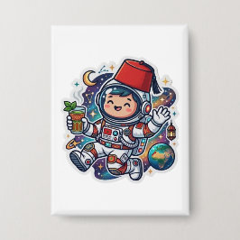Adesivo de Astronauta Marroquino Fofo Kawaii de Ch